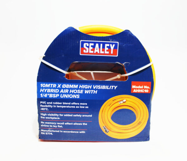 AIR HOSE HIGH VISBILITY 10MTR x Ø8MM with 1/4"BSP UNION