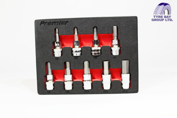 HEX SOCKET BIT SET 9PC 3/8 "SQ DRIVE METRIC - Image 2