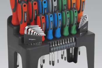44pc HAMMER THROUGH SCREWDRIVER SET – SLOTTED, Phillips, Pozi, TRX-Star, Hex Bits, Hex / Allen K…