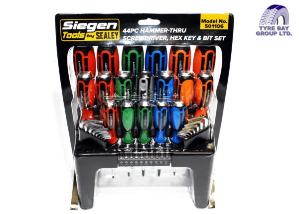 HAMMER-THRU SCREWDRIVER & HEX KEY and BIT SET 44 PIECES