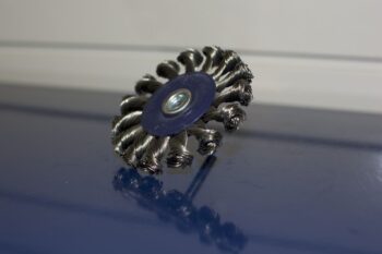 TWIST KNOT WHEEL WIRE BRUSH 6MM ARBOUR