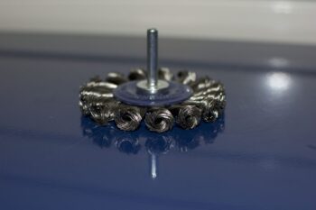 TWIST KNOT WHEEL WIRE BRUSH 6MM ARBOUR