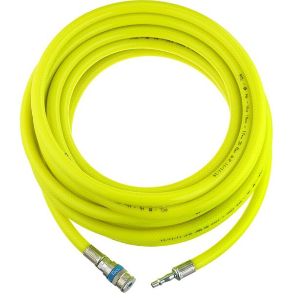 HOSE ASSEMBLY YELLOW HIGHT VISBILITY , STANDArd ADAPTOR ONE END & VERTEX COUPLING OTHER ...